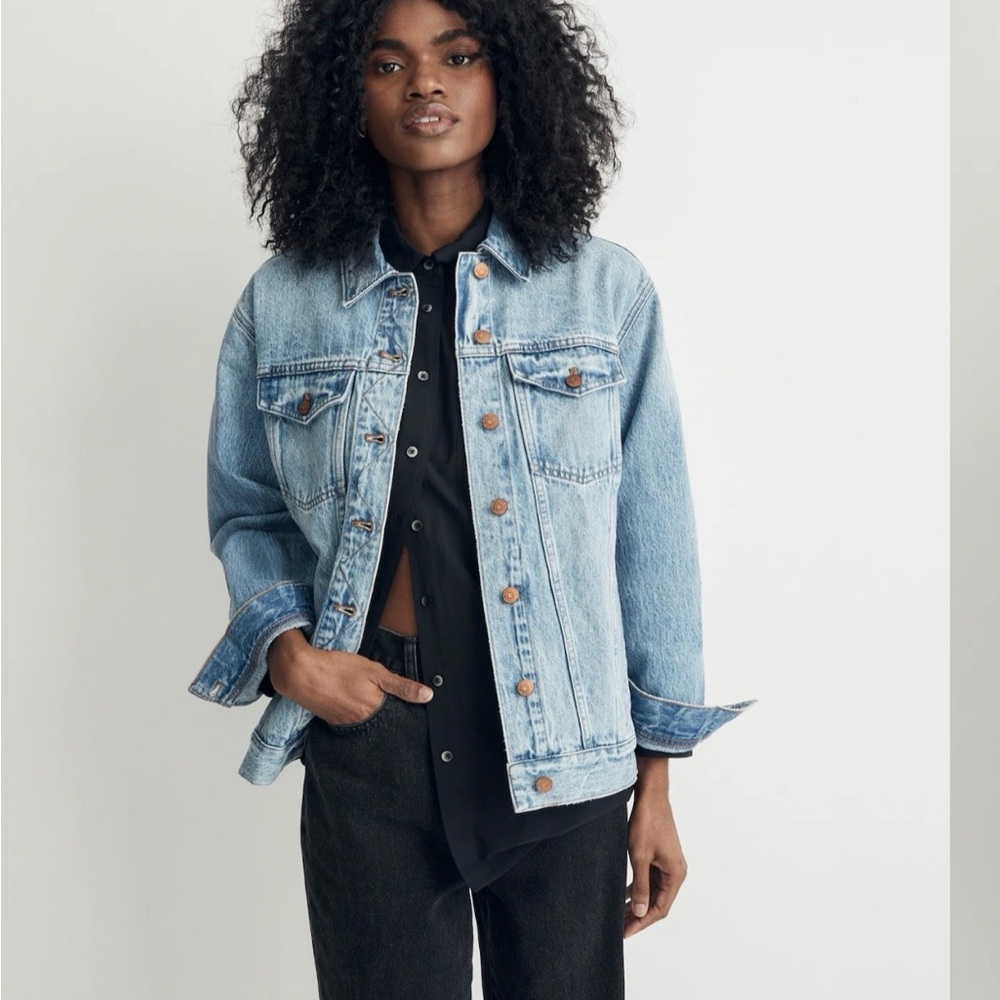 Madewell Oversized Trucker Jean Jacket in Kelson Wash, NWOT